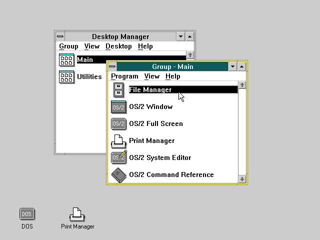 OS2 1.30 - Desktop Manager